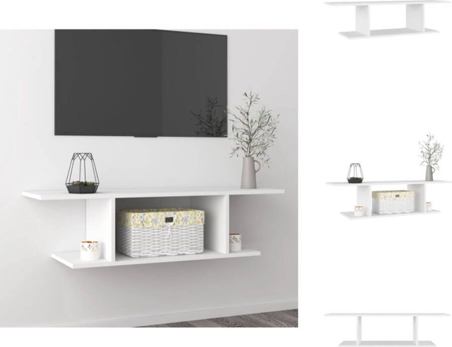 VidaXL Tv-kast Tv-kasten Televisiekast Televisiekasten Tv-wandmeubel 103x30x26 5 cm wit