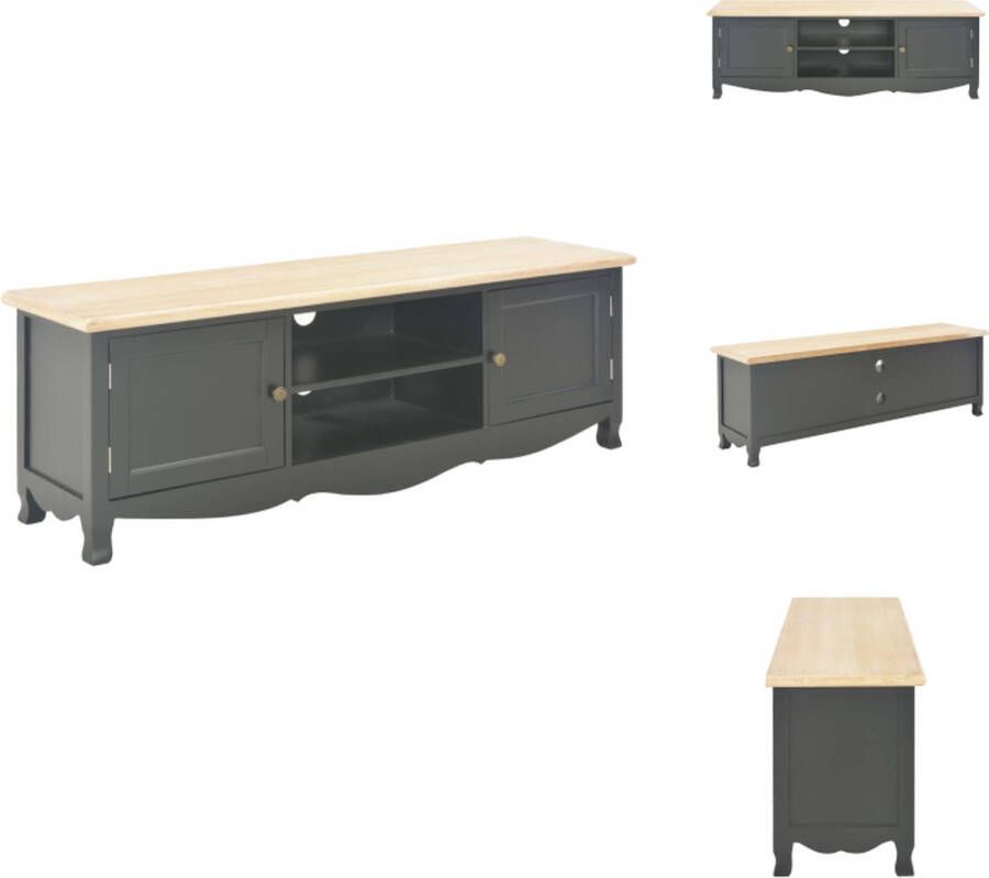 VidaXL TV-meubel Trendy en praktisch Meubel Afmeting- 120x30x40cm Ken- Met 2 deuren en 2 open vakken Kast