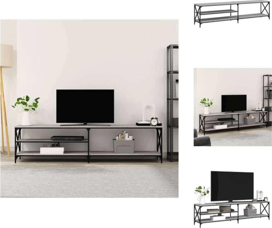 vidaXL TV-meubel Trendy en praktisch Meubels 200 x 40 x 50 cm Grijs Sonoma Eiken Kast