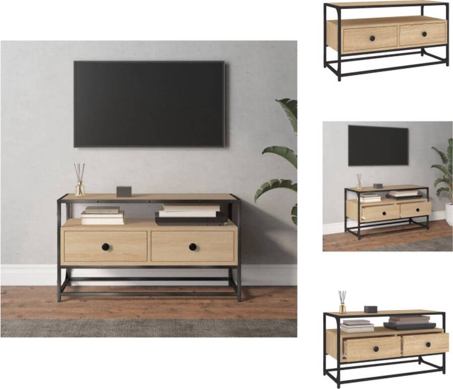 VidaXL TV-meubel trendy en praktisch Meubilair 80 x 35 x 45 cm Sonoma eiken Hoge kwaliteit Kast