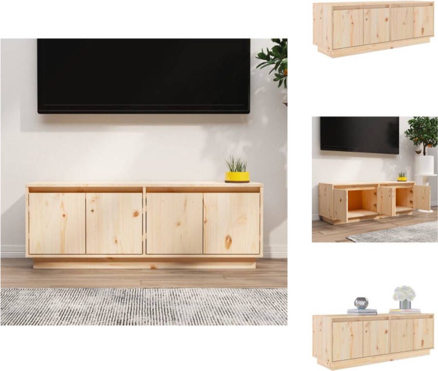 vidaXL TV-meubel Trendy en praktisch Stevig meubel Afmeting- 110 x 34 x 40 cm Materiaal- Massief grenenhout Kast