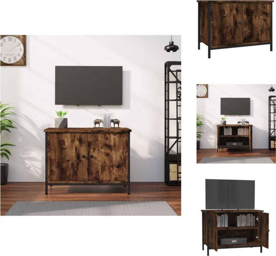 VidaXL TV-meubel Trendy en praktisch TV-meubel 60 x 35 x 45 cm Gerookt eiken Kast
