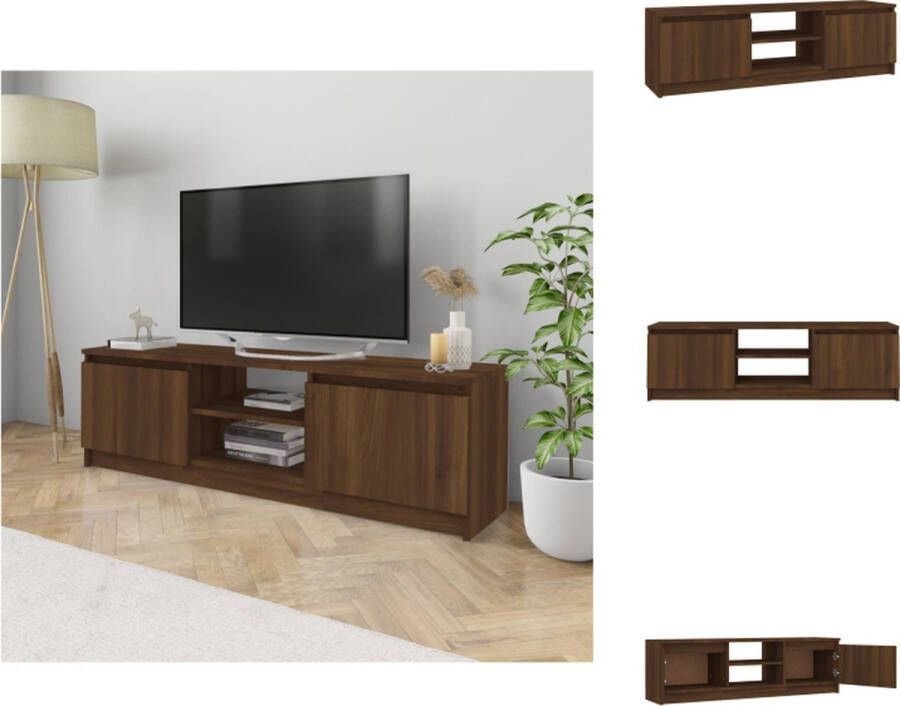 vidaXL TV-Meubel Trendy Media-kast 120x30x35.5 cm Bruineiken Kast