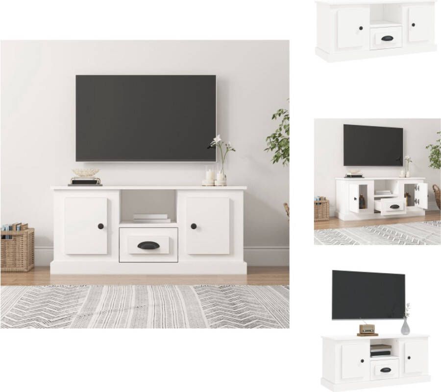 vidaXL TV-meubel Trendy Meubel 100 x 35.5 x 45 cm Wit Kast