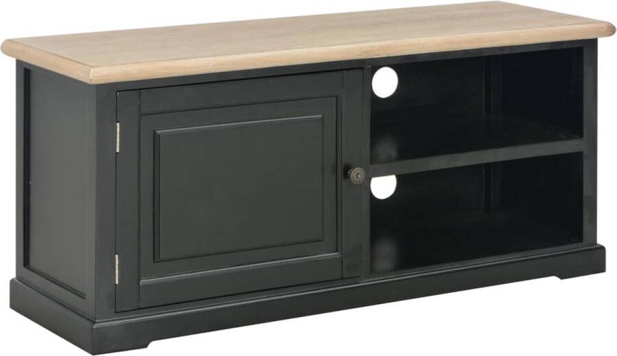 VidaXL Tv-meubel Tv-meubels Tv-kast Tv-kasten Tv-meubel 90x30x40 cm hout zwart - Foto 2