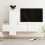 VidaXL Tv-meubel Trendy Televisiekast Afmetingen- 100 x 30 x 30 cm Kleur- Wit Kast - Thumbnail 1