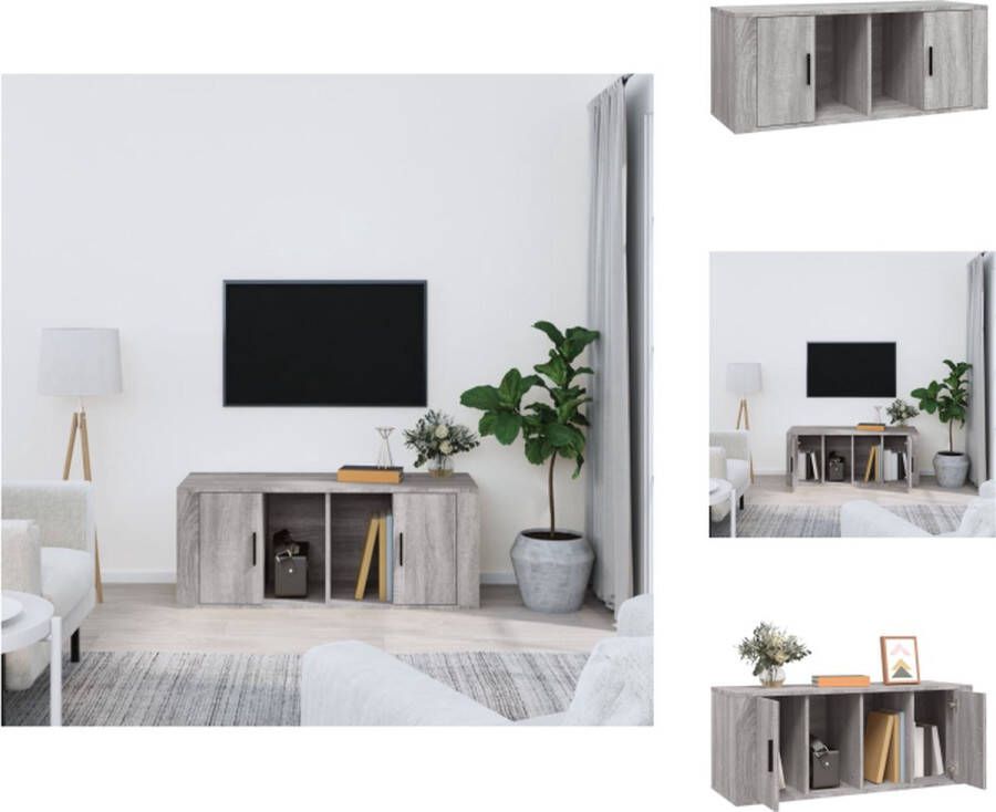 vidaXL TV-meubel Trendy TV-meubel 100 x 35 x 40 cm Grijs sonoma eiken Kast