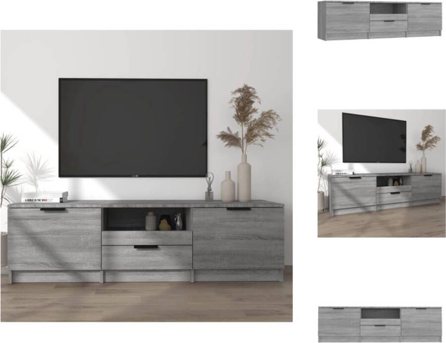 vidaXL TV-meubel Trendy Tv-meubels Afmeting- 140 x 35 x 40 cm Kleur- Grijs sonoma eiken Kast