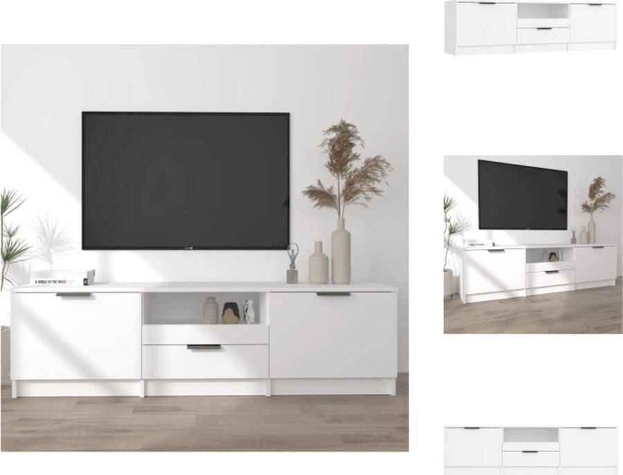 VidaXL Tv-meubel Trendy Tv-meubels Afmeting- 140 x 35 x 40 cm Kleur- Wit Kast