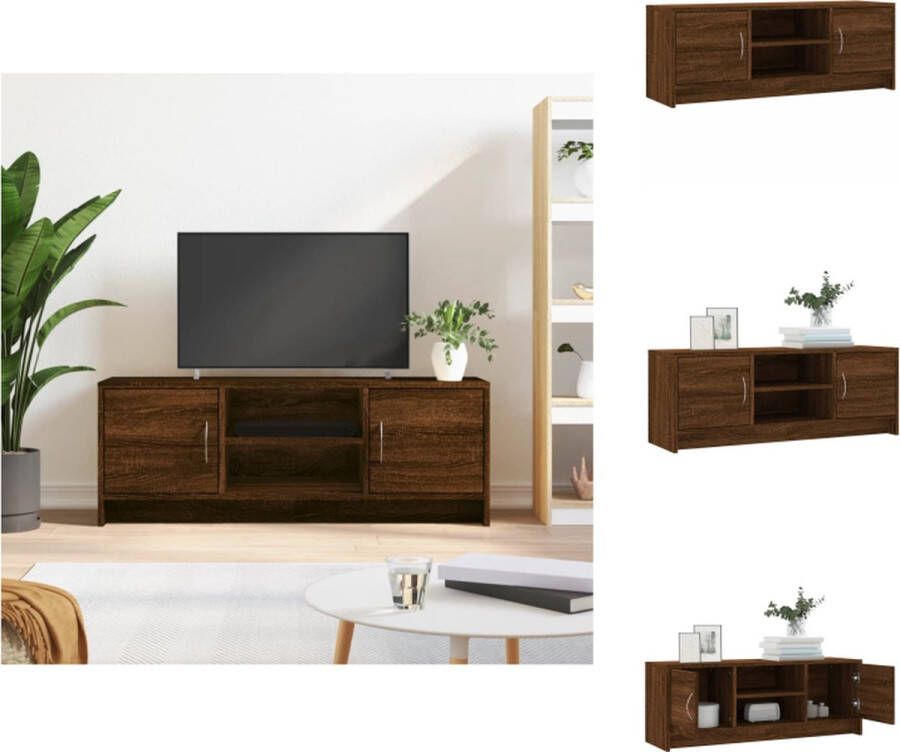 VidaXL TV-meubel Trendy Tv-meubels Afmetingen- 102 x 30 x 37.5 cm Kleur- Bruineiken Kast