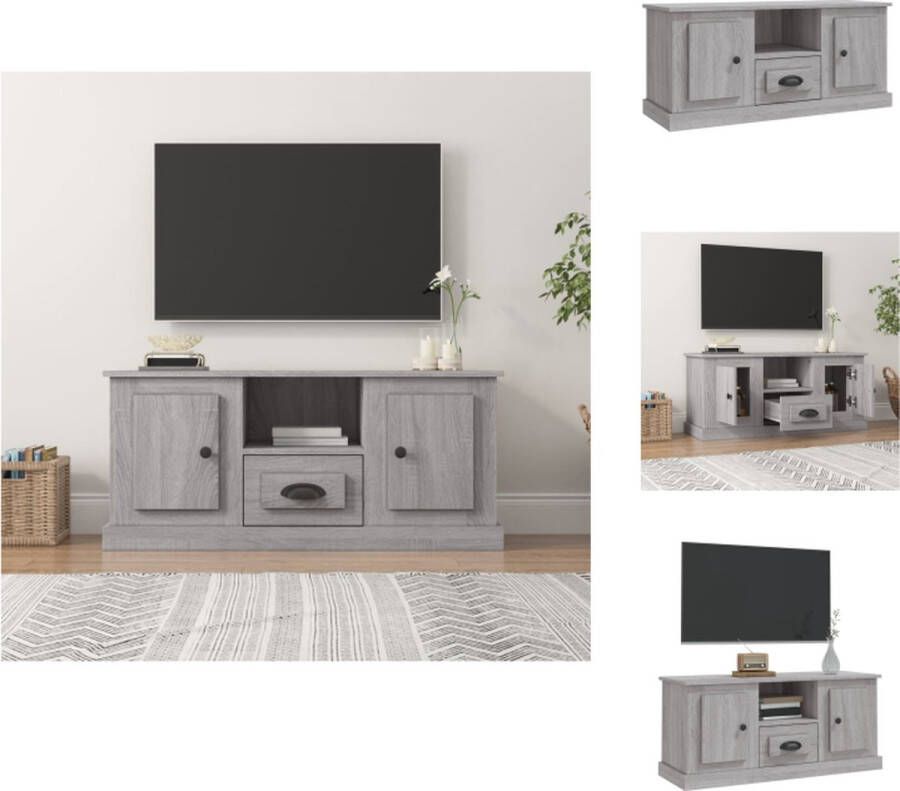 VidaXL TV meubel TV kast 100 x 35.5 x 45 cm Grijs Sonoma eiken Kast