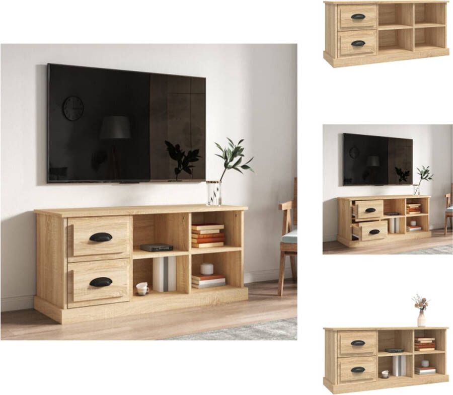 VidaXL TV-meubel TV-kast 102 x 35.5 x 47.5 cm Sonoma eiken Kast