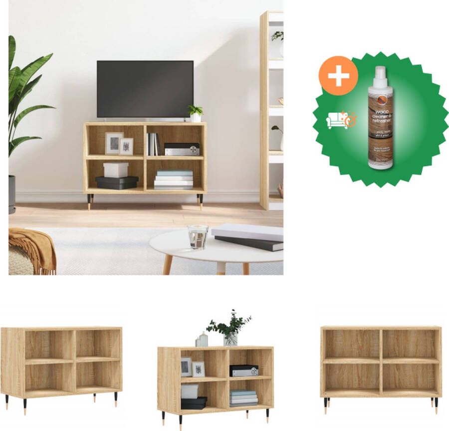 VidaXL Tv-meubel Tv-kast 69.5 x 30 x 50 cm Sonoma eiken Kast Inclusief Houtreiniger en verfrisser