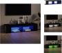 VidaXL TV-meubel TV-meubels 135 x 39 x 30 cm RGB LED-verlichting Zwart Bewerkt hout Kast - Thumbnail 2