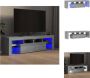 VidaXL TV-meubel TV-Meubels 140 x 36.5 x 40 cm Grijs Sonoma Eiken Met RGB LED-verlichting Kast - Thumbnail 2