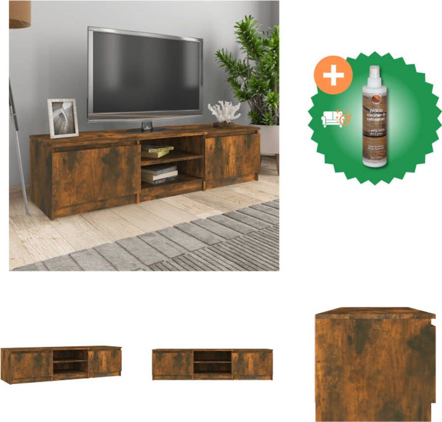 VidaXL Tv-meubel Tv-meubels Afmetingen- 140 x 40 x 35.5 cm Kleur- Gerookt eiken Kast Inclusief Houtreiniger en verfrisser