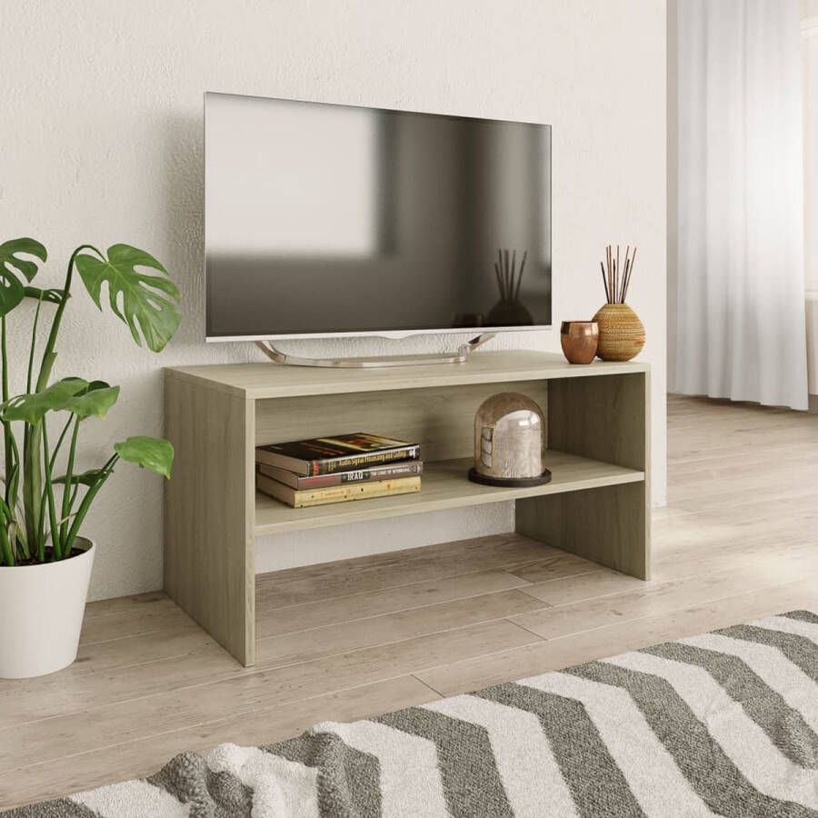 vidaXL TV-meubel Vintage 80 x 40 x 40 cm Sonoma eiken Bewerkt hout