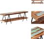 VidaXL TV-meubel Vintage en elegant Massief gerecycled hout Gepoedercoat ijzer 160x40x50 cm Kast - Thumbnail 2
