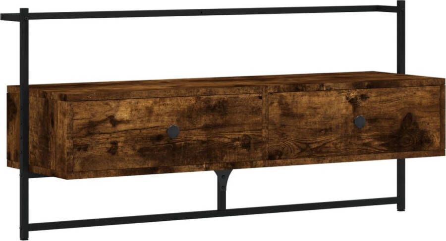 VidaXL -Tv-meubel-wandgemonteerd-100 5x30x51-cm-hout-gerookt-eikenkleur - Foto 3