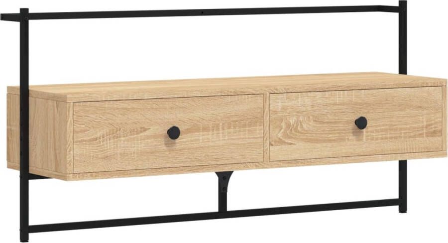 VidaXL -Tv-meubel-wandgemonteerd-100 5x30x51-cm-hout-sonoma-eikenkleur - Foto 3