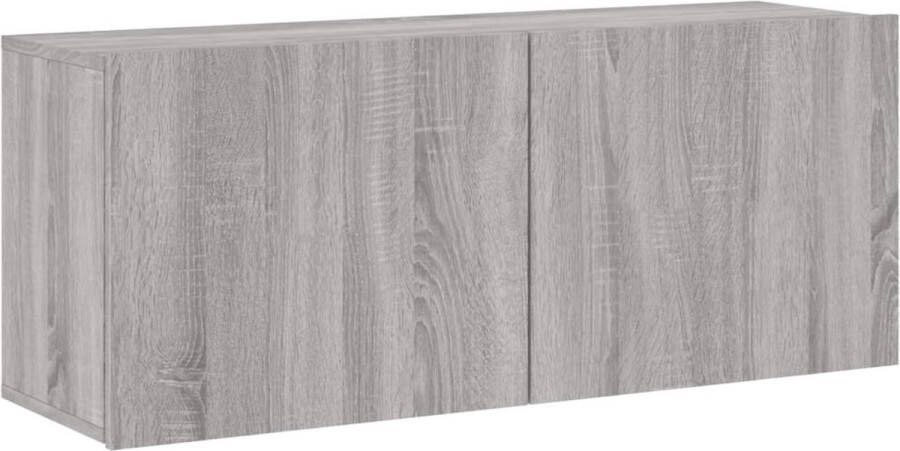 VidaXL -Tv-meubel-wandgemonteerd-100x30x41-cm-grijs-sonoma-eikenkleurig - Foto 4