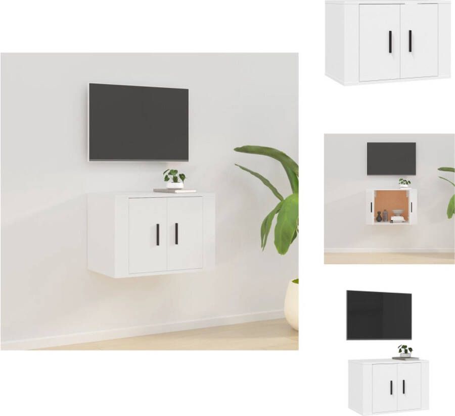 VidaXL Tv-kast Tv-kasten Tv-wandmeubel Televisiekast Tv-wandmeubel 57x34 5x40 cm wit - Foto 2