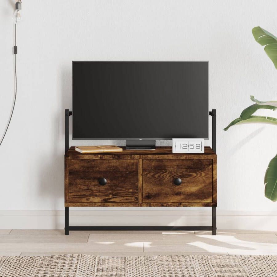 VidaXL -Tv-meubel-wandgemonteerd-60 5x30x51-cm-hout-gerookt-eikenkleur - Foto 2
