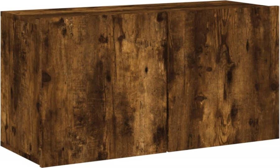 VidaXL -Tv-meubel-wandgemonteerd-80x30x41-cm-gerookt-eikenkleurig - Foto 4