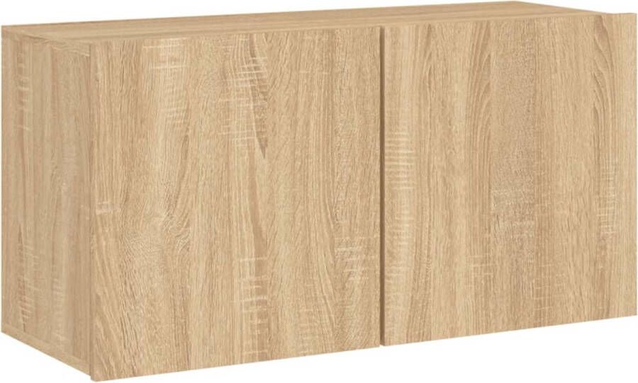 VidaXL -Tv-meubel-wandgemonteerd-80x30x41-cm-sonoma-eikenkleurig - Foto 4