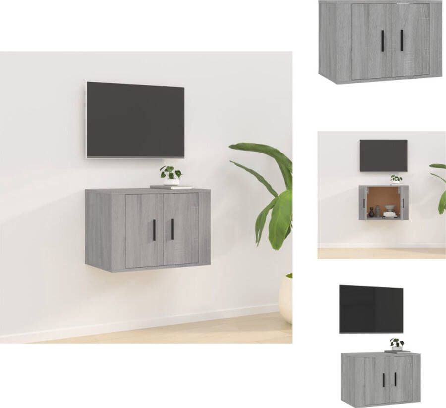 vidaXL TV meubel Wandgemonteerd Afmeting- 57 x 34.5 x 40 cm Kleur- Grijs Sonoma Eiken Kast