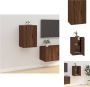 VidaXL TV Meubel Wandgemonteerd Bruineiken 40 x 34.5 x 60 cm Bewerkt hout Kast - Thumbnail 2