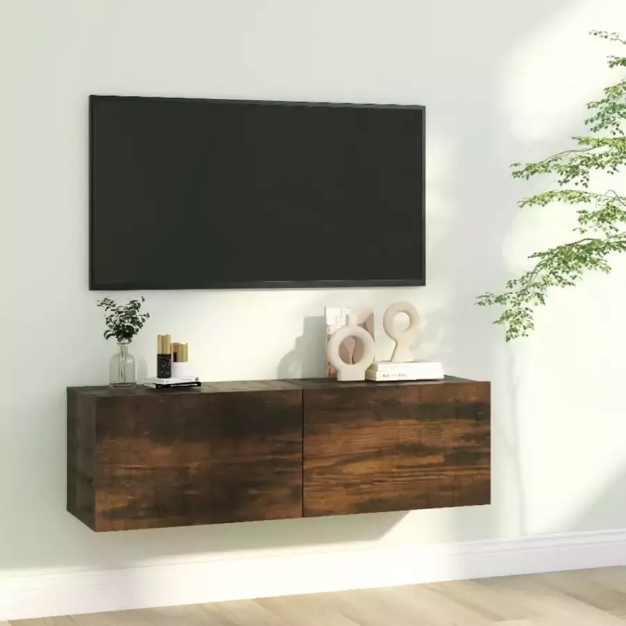 vidaXL Tv meubel wandkast 100x30x30 cm kleur smoked eiken