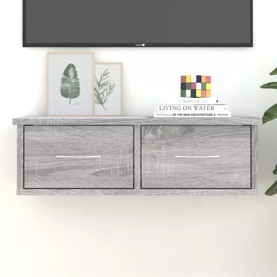 vidaXL Tv meubel wandkast spaanplaat 60x26x18 5 cm grijs