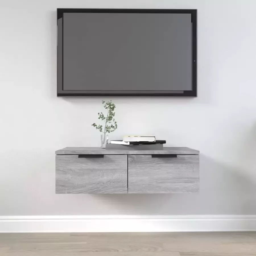 vidaXL Tv meubel wandkast spaanplaat 68x30x20 cm grijs