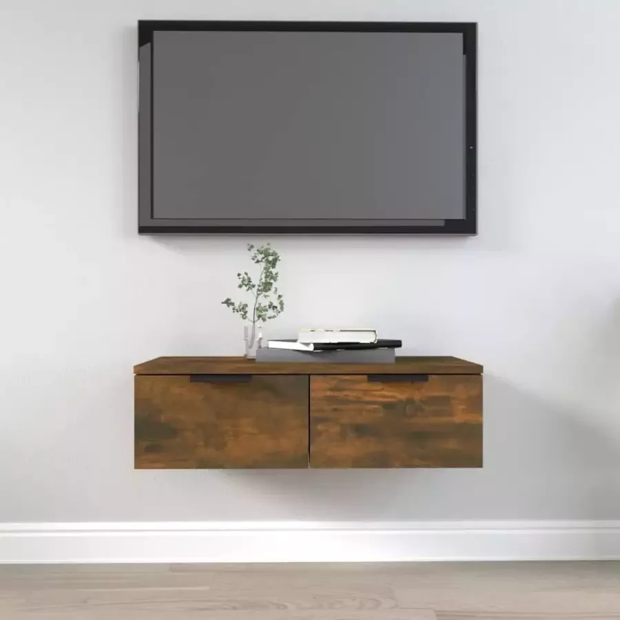 vidaXL Tv meubel wandkast spaanplaat 68x30x20 cm kleur smoked eiken