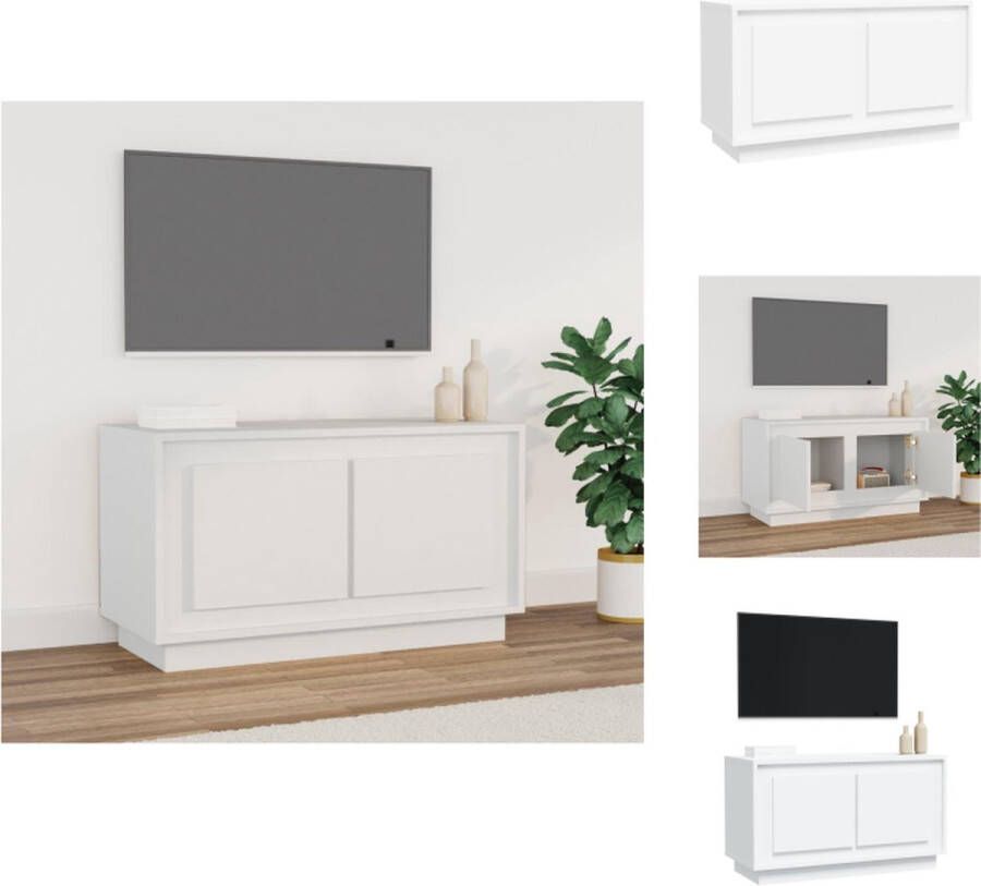 VidaXL Tv-meubel Wit 80 x 35 x 45 cm Duurzaam Hout Kast