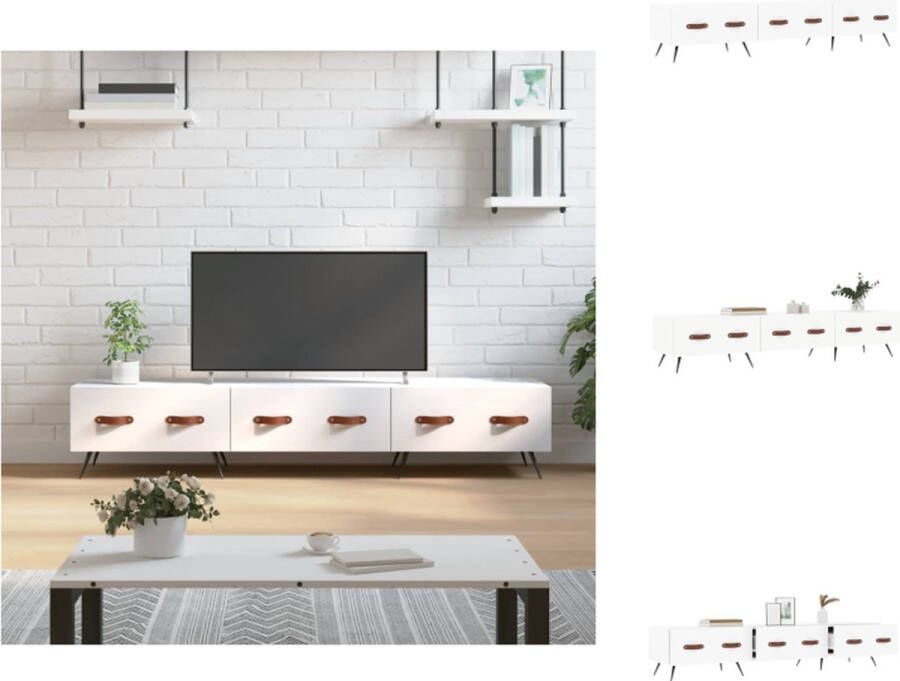 VidaXL -Tv-meubel-150x36x30-cm-bewerkt-hout-wit