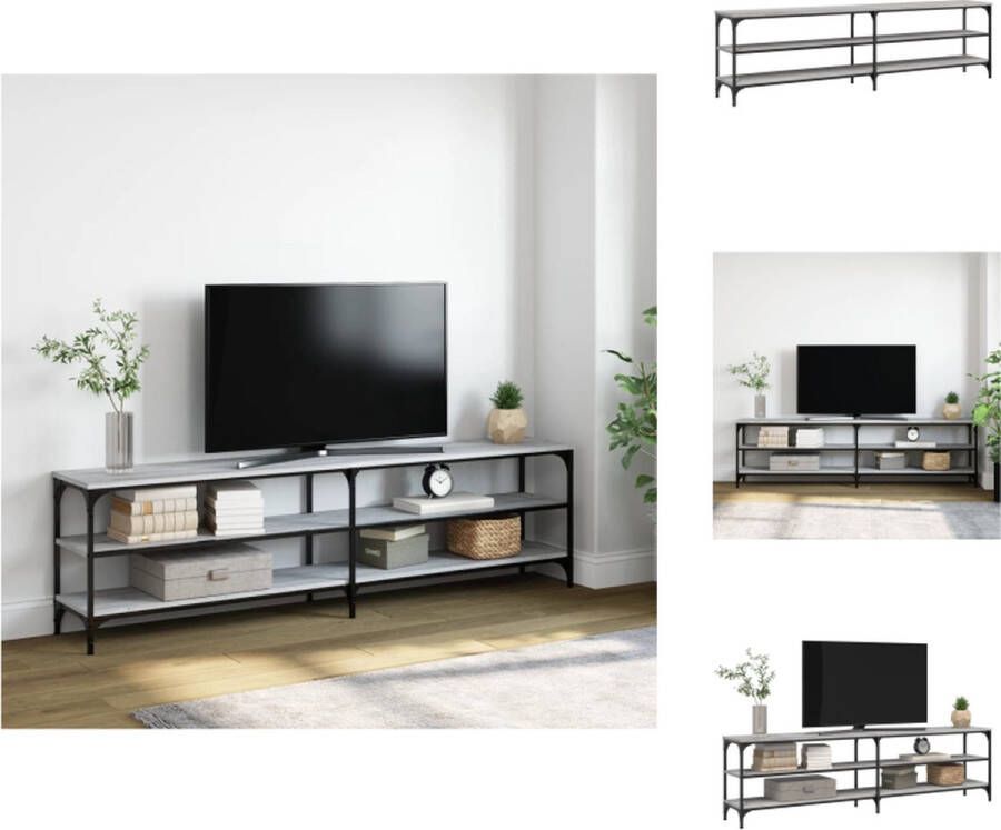 VidaXL TV-meubel X TV-meubel 180 x 30 x 50 cm grijs sonoma eiken Kast