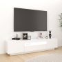 VidaXL TV-meubel XYZ TV-meubel 180 x 35 x 40 cm Met LED-verlichting Wit Kast - Thumbnail 1