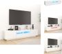 VidaXL TV-meubel XYZ TV-meubel 180 x 35 x 40 cm Met LED-verlichting Wit Kast - Thumbnail 2