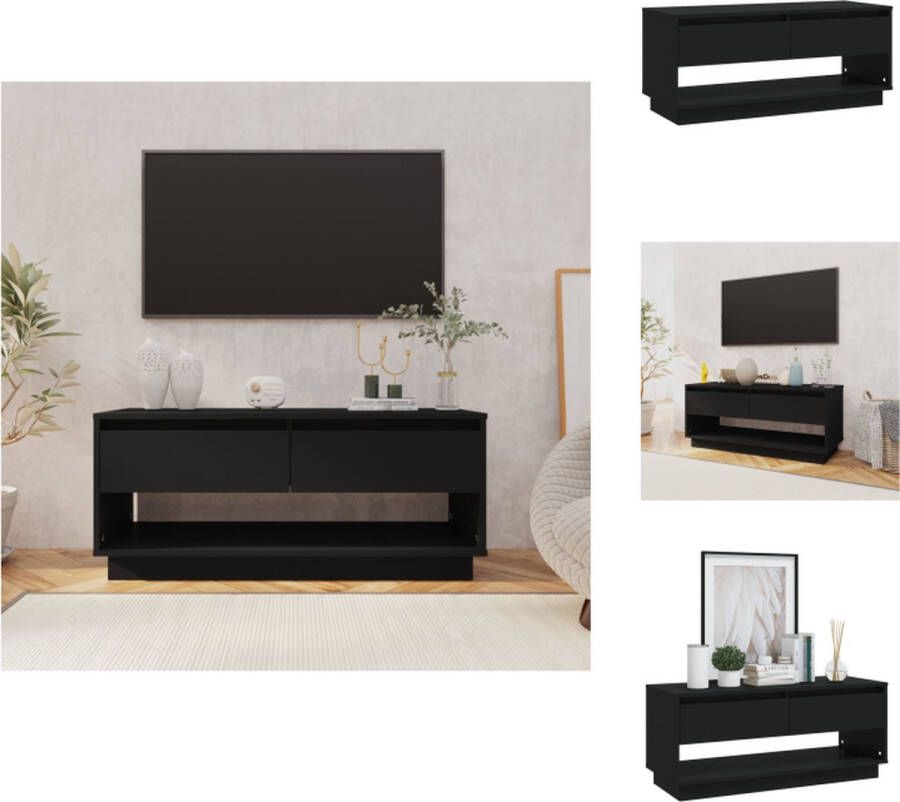 VidaXL Tv-kast Tv-kasten Tv-standaard Wandtafel Tv-meubel 102x41x44 cm bewerkt hout zwart