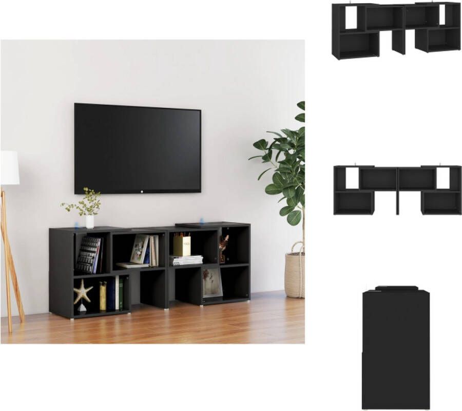 VidaXL Tv-kast Tv-kasten Tv-standaard Tv-standaarden Tv-meubel 104x30x52 cm bewerkt hout zwart
