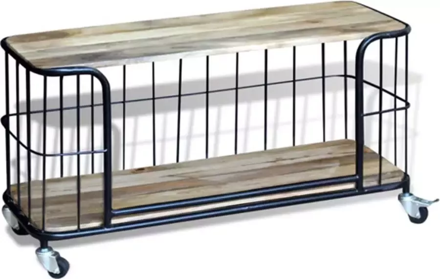 VidaXL -Tv-meubel100x40x45-cm-massief-mangohout - Foto 3