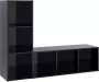 VidaXL Tv-meubelen 2 st 107x35x37 cm spaanplaat hoogglans zwart - Thumbnail 1