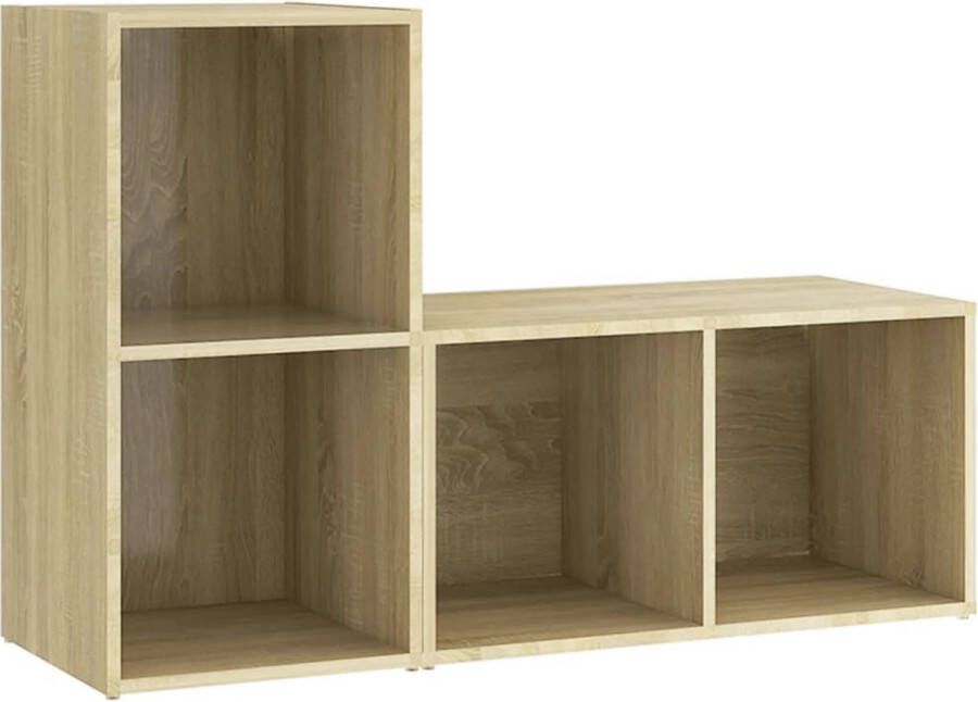 VidaXL Tv-meubelen 2 st 72x35x36 5 cm bewerkt hout sonoma eikenkleurig - Foto 5