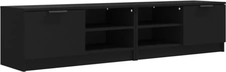 VidaXL -Tv-meubelen-2-st-80x35x36 5-cm-bewerkt-hout-zwart - Foto 2