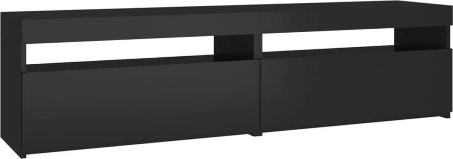 VidaXL -Tv-meubelen-2-st-met-LED-verlichting-75x35x40-cm-zwart - Foto 3