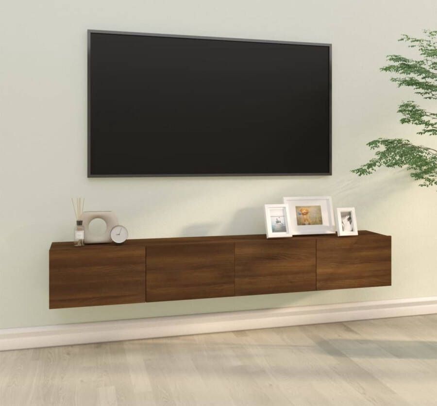 VidaXL -Tv-meubelen-2-st-wandgemonteerd-100x30x30-cm-hout-bruineiken