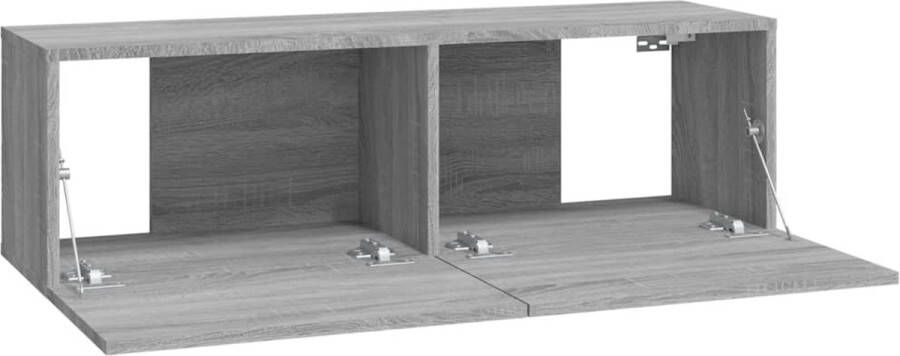 VidaXL -Tv-wandmeubels-2-st-100x30x30-cm-hout-grijs-sonoma-eikenkleurig - Foto 2