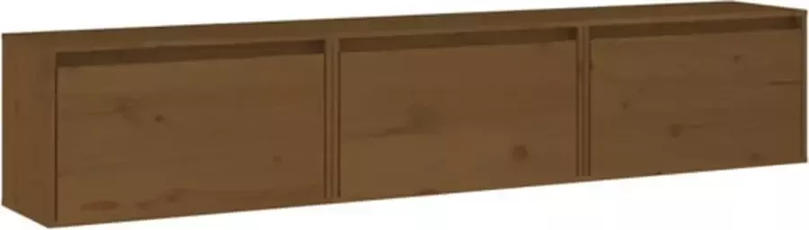 VidaXL -Tv-meubelen-3-st-massief-grenenhout-honingbruin - Foto 4
